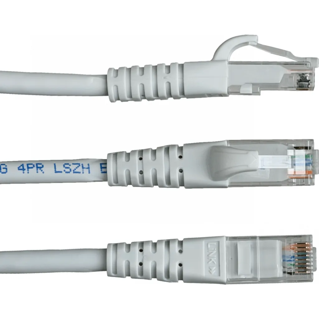 Cable de Red Linkmade CAT6 LSZH Inyectado Multifilar 4UN 4x0.30mt GRIS