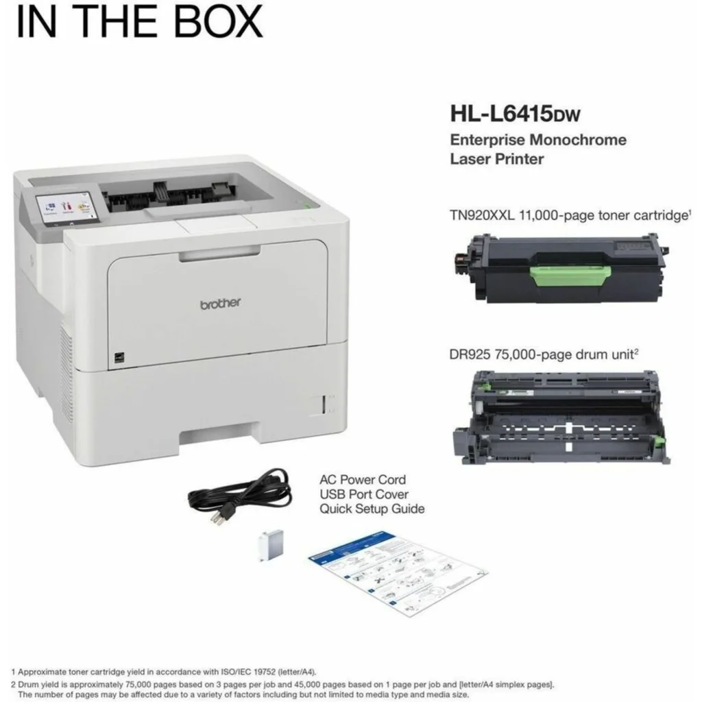 Imagen 2 de Impresora Brother HL-L6415DW Láser Monocrómo 52ppm WiFi Ethernet USB2.0