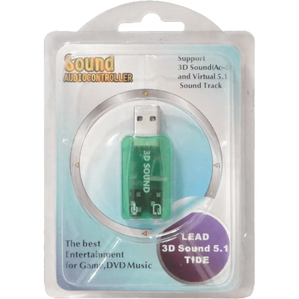 Adaptador de audio USB-A Puertos 2*Jack Audio 3.5mm In/Out 