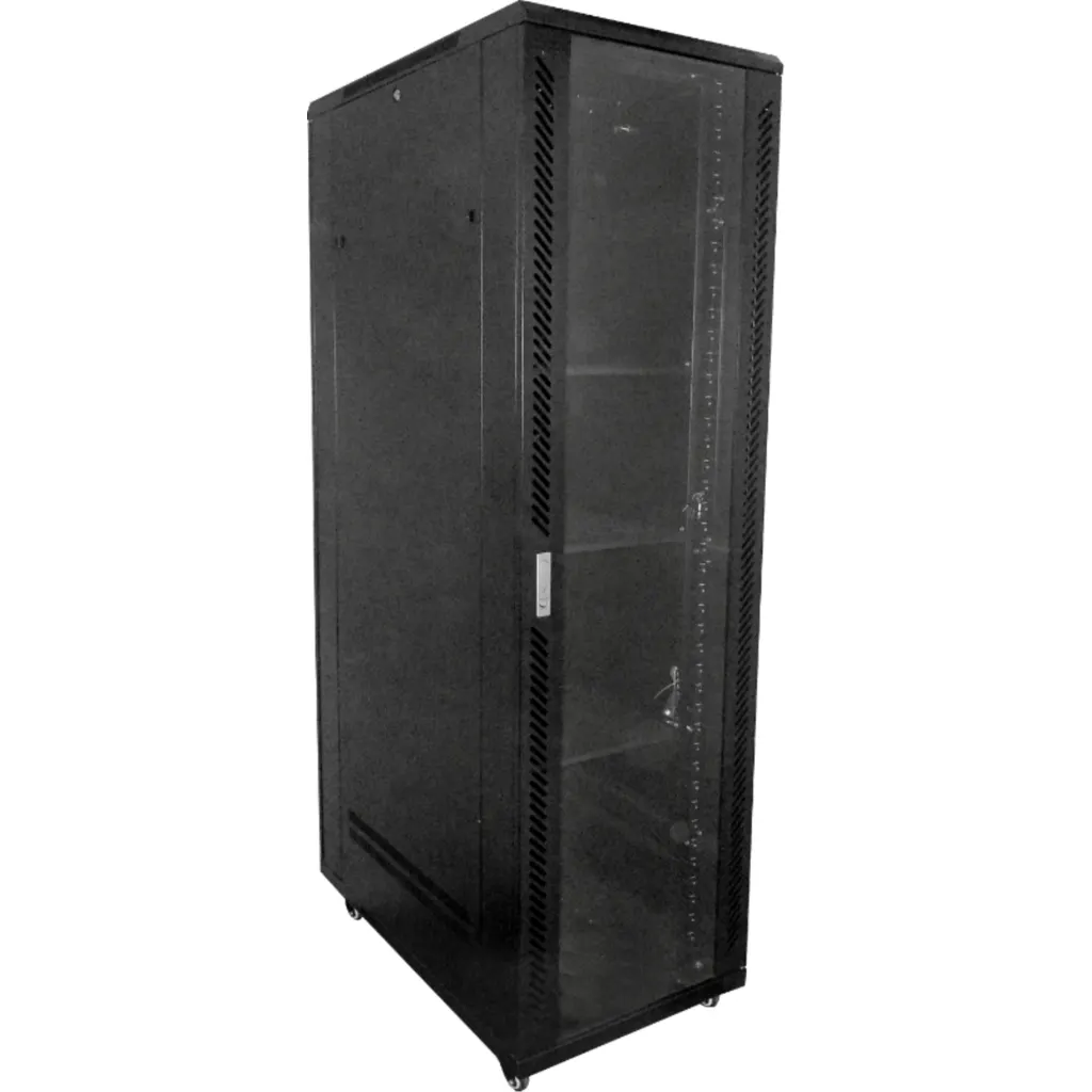 Imagen 3 de Rack con Puerta de Vidrio Color Negro 42U 1000mm 100CM-FONDO C/TURB-BAND