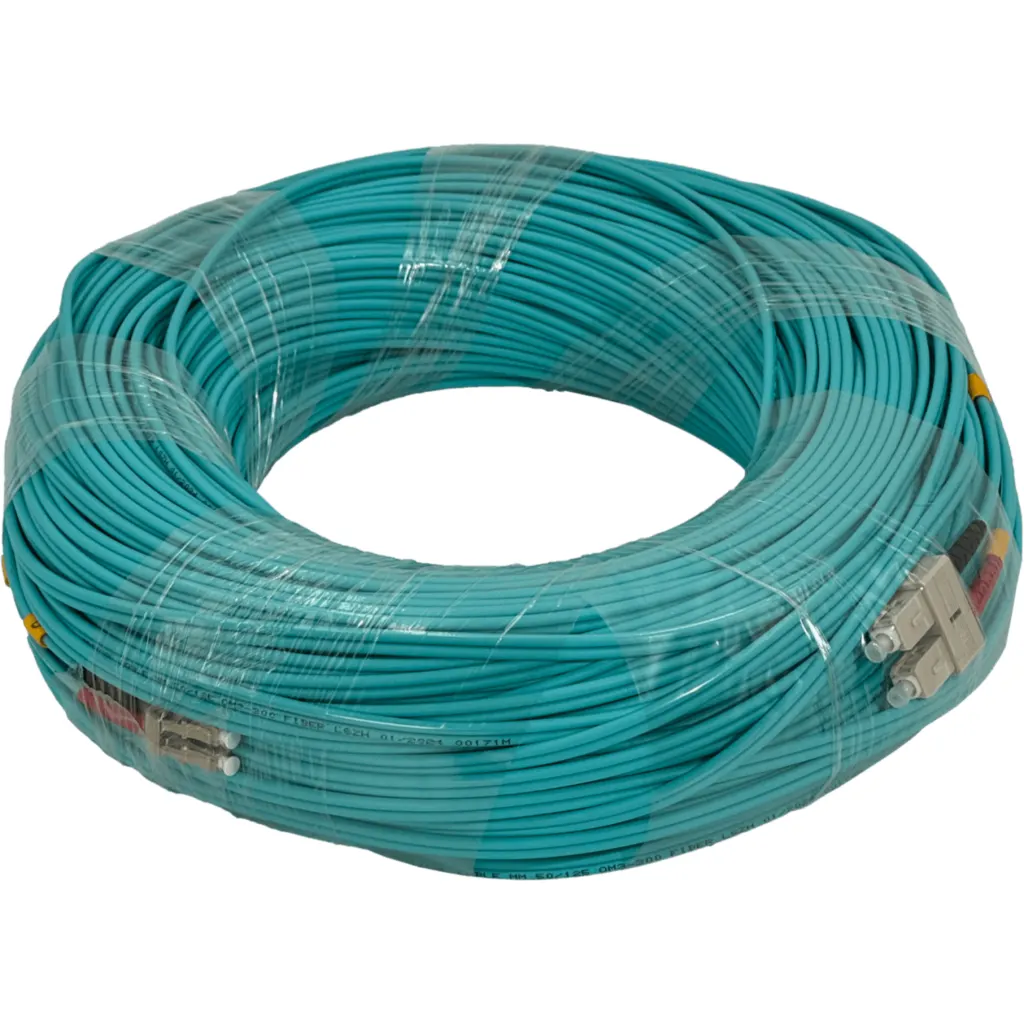 Imagen 1 de 100mt LC-SC OM3 MultiModo MM Duplex Jumper Fibra 50/125um 3.0mm LSZH