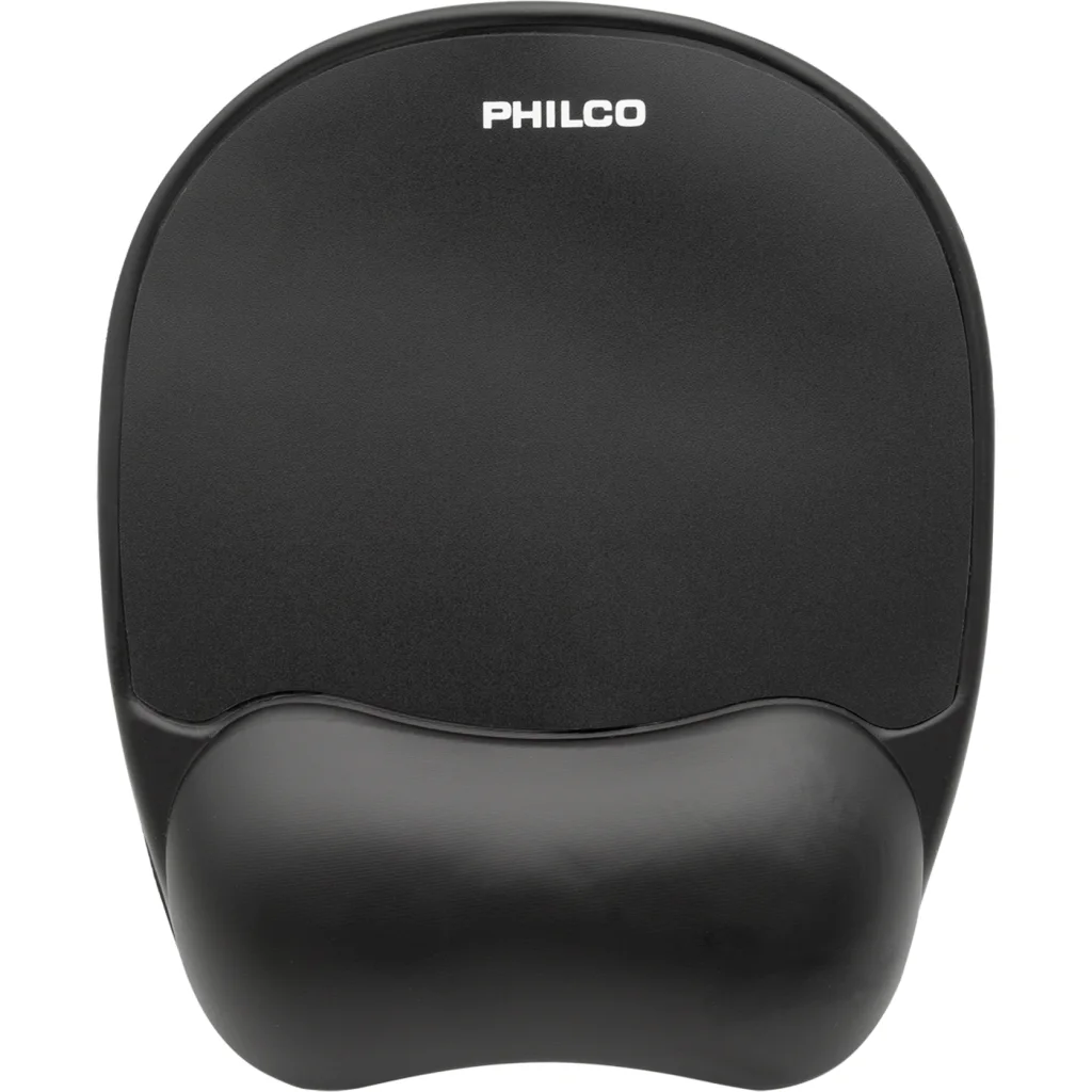 Imagen 1 de Mouse Pad con Apoya Gel Ergonómico Phico 00214 Base Antideslizante Negro