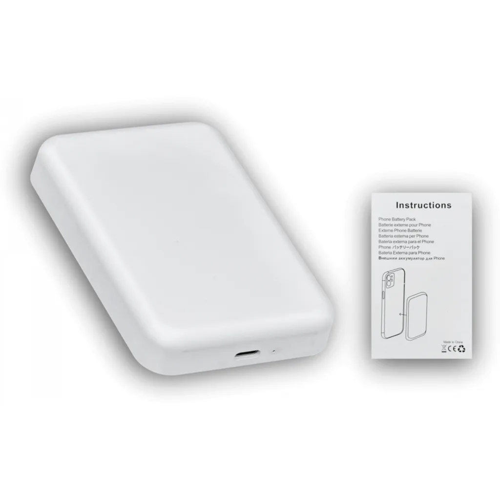 Imagen 5 de Cargador Portatil Inalambrico Negro USB-C-H 15W 5000mAh in-5Vdc 3A