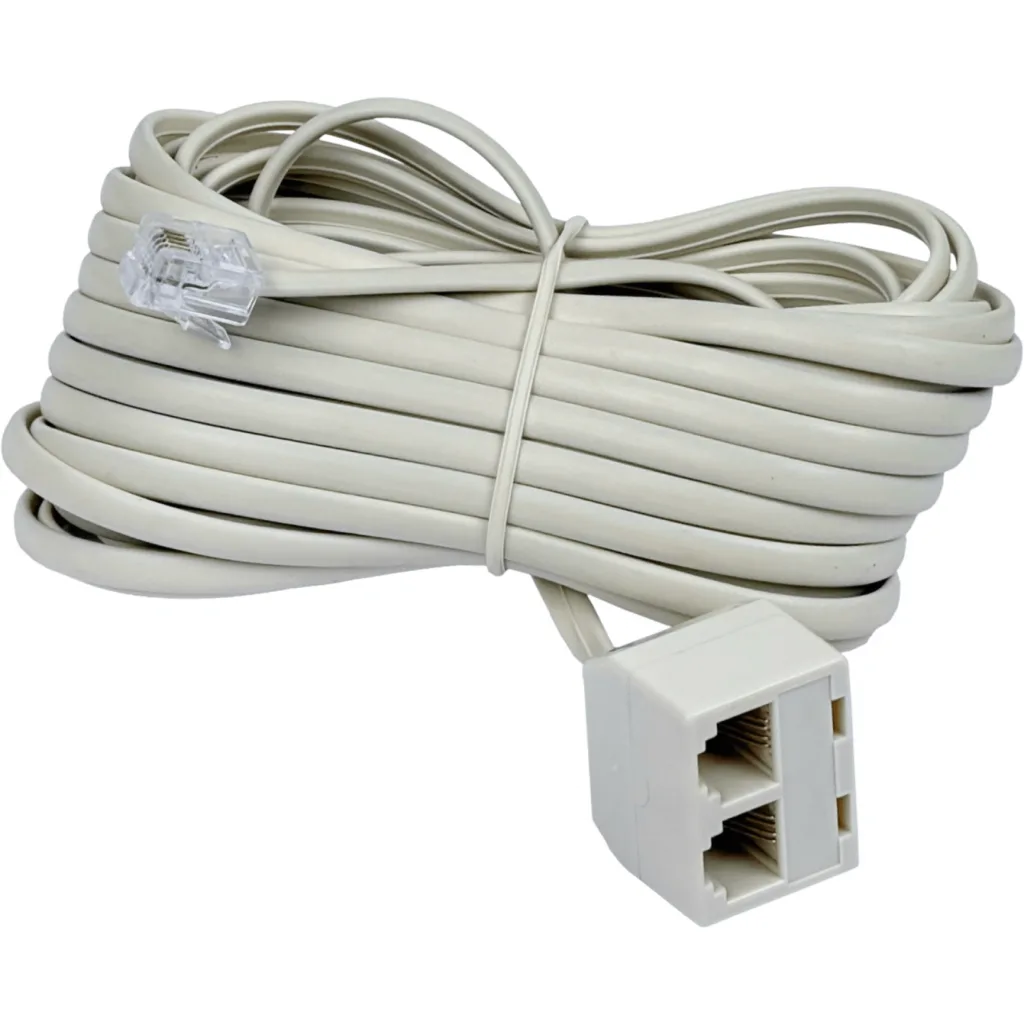 Imagen 2 de MACROTEL 1-RJ11-M 2-RJ11-H 7,5mt 6P4C Cable Extension Telefonica RJ14