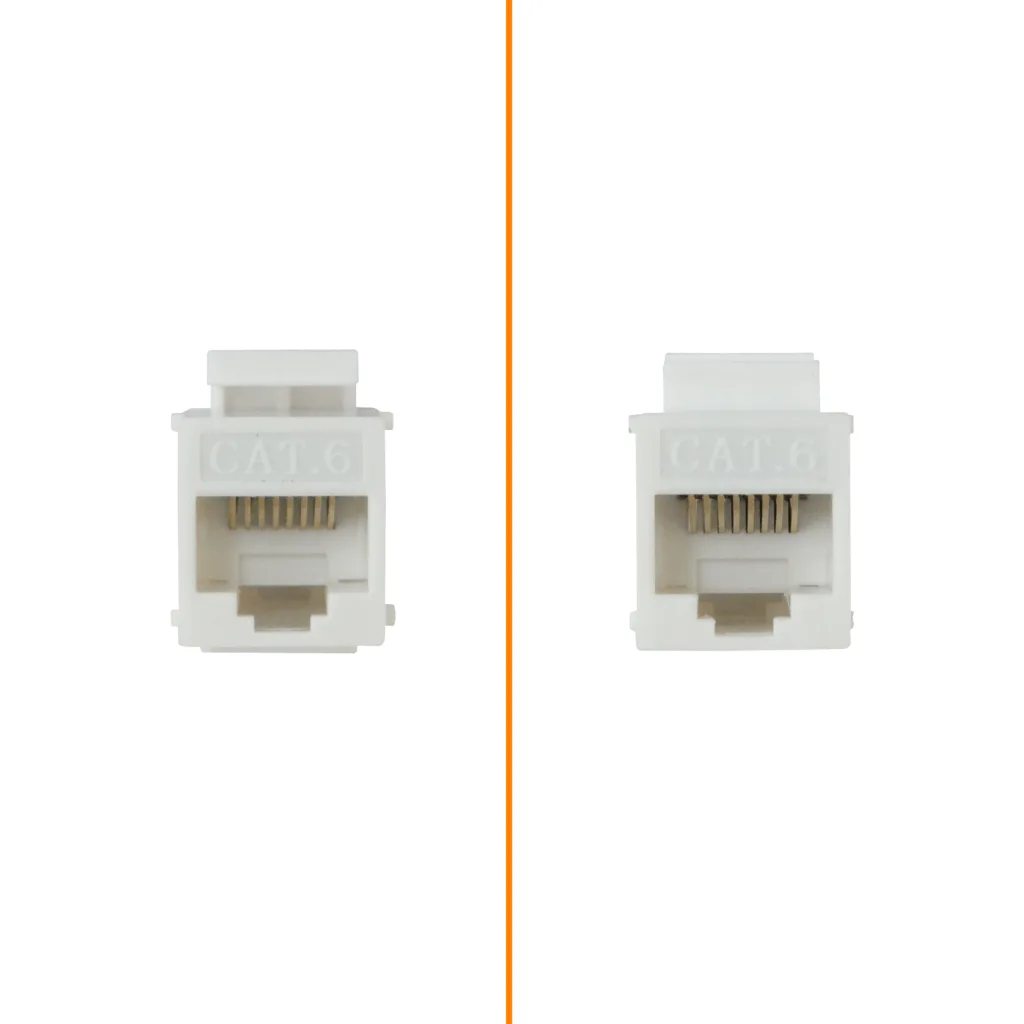 Blanco CAT6 UTP Copla RJ45-RJ45 Keystone Feedthrough