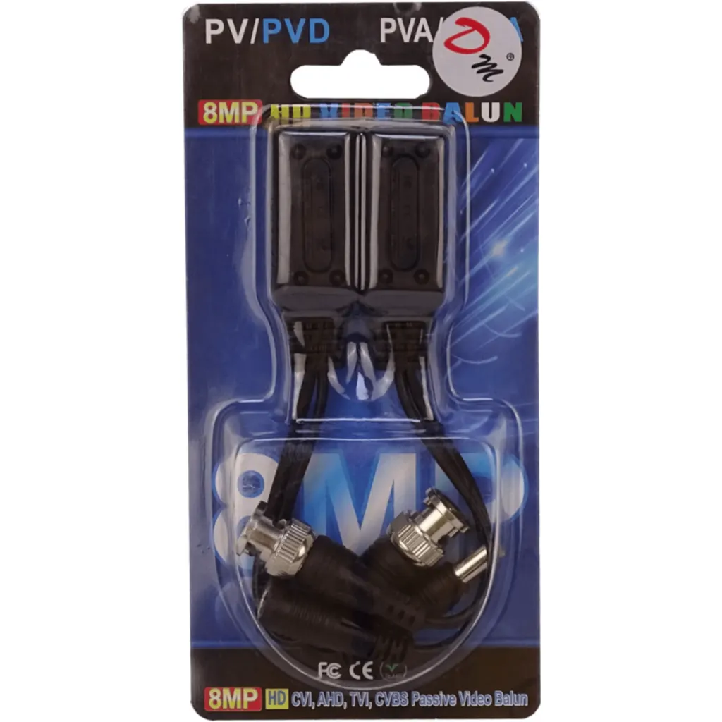 Imagen 2 de Video Balun RJ45-H BNC-M UTP Cat5e Cat6 8MP HD Plug-M/H req/12-48Vdc
