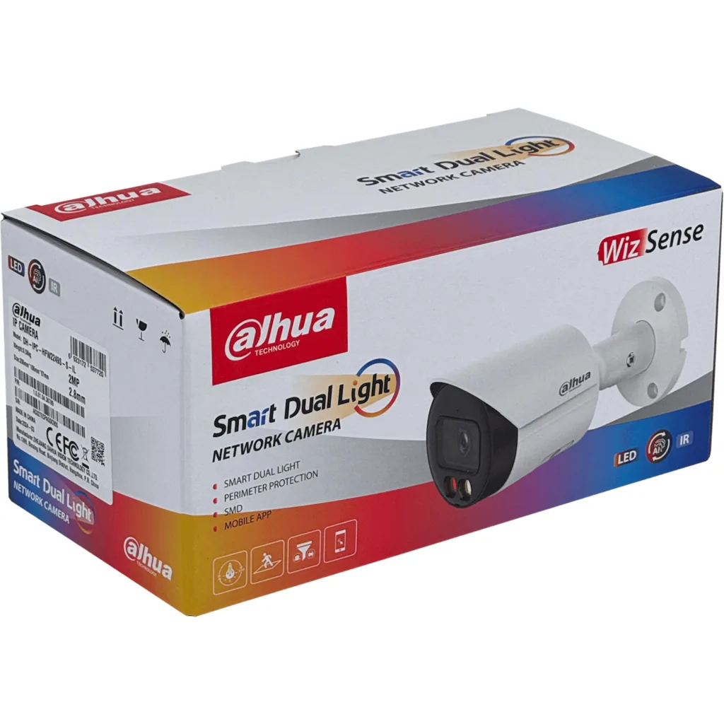 Imagen 2 de DAHUA Bala 2MP fijo-2,8mm PoE IR30mt IP67 IP IA mSD WizSense HFW2249SP