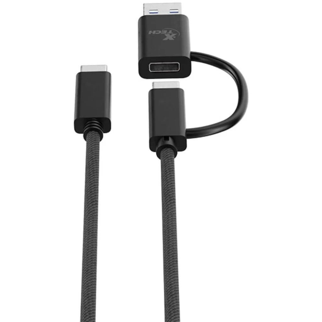 Imagen 2 de Cable Adaptador USB XTech XTC-532, 2en1 USB-C a USB-C con Dongle USB-A2.0 1.82m