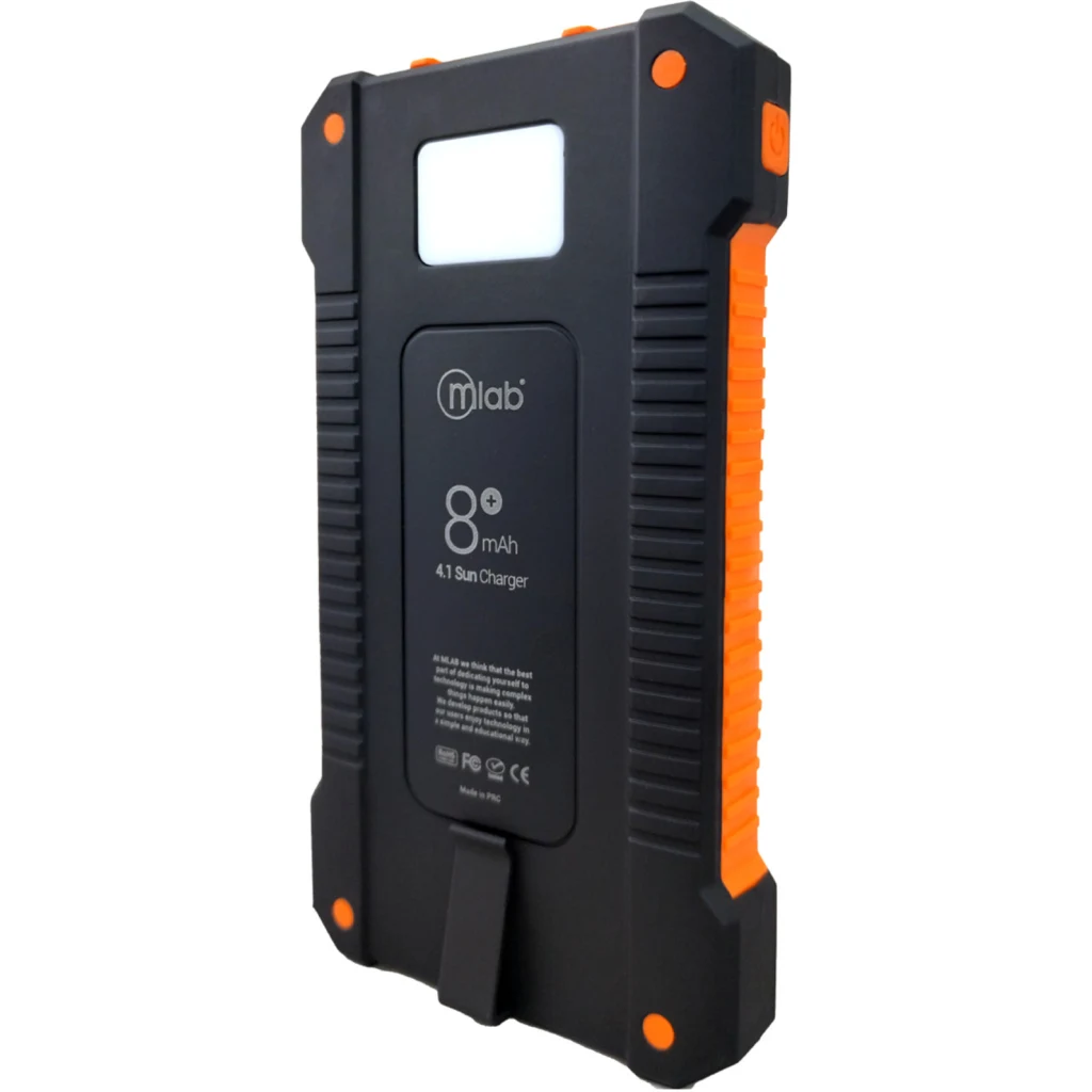 Imagen 1 de MLAB POWERBANK SOLAR 8.000mAh CARGADOR PORTATIL SUN CHARGER LIGHT 4 EN 1