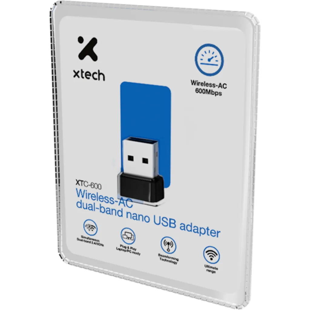 Imagen 6 de Xtech - Network adapter - USB 2.0 - Wless AC DBand 600Mbps XTC-600