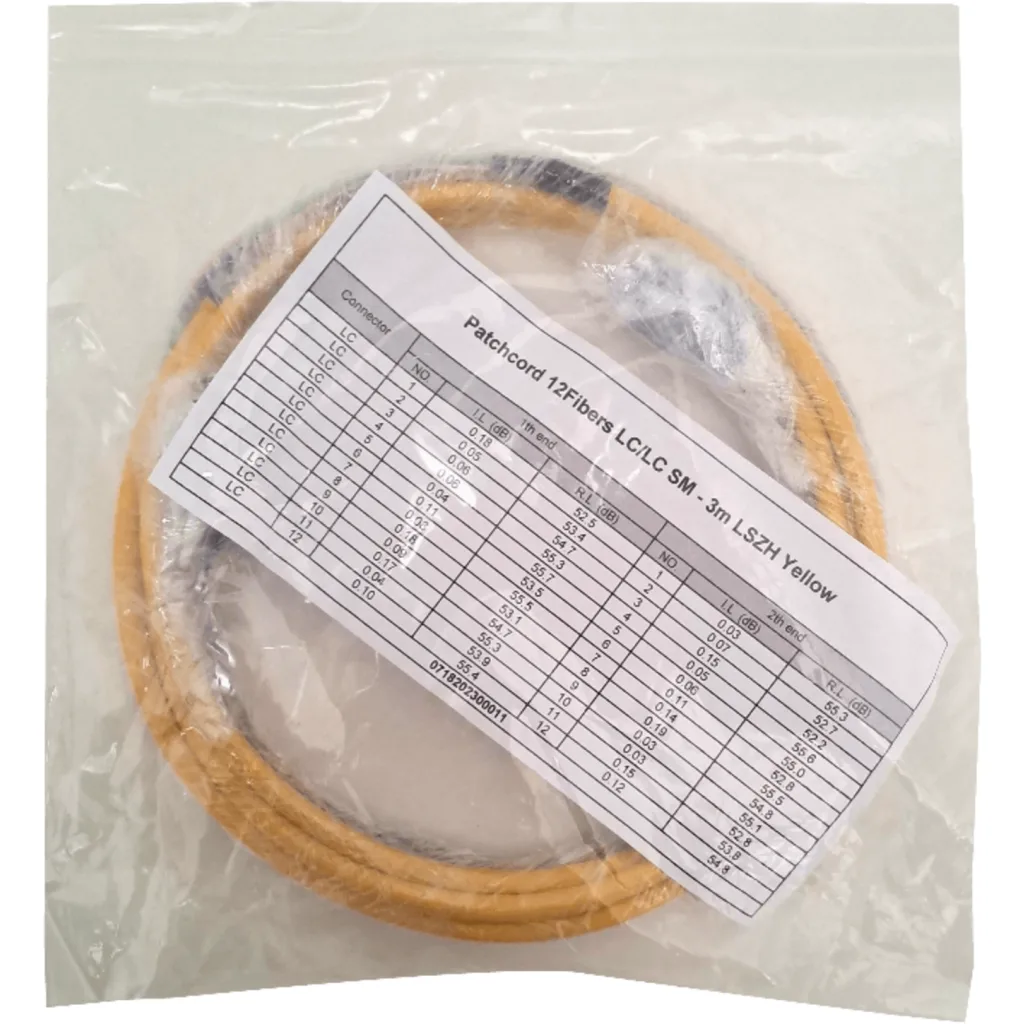 Imagen 2 de 3mt 12xLC-LC LSZH MonoModo SM Interior Trunk Jumper Cable 12-Fibras