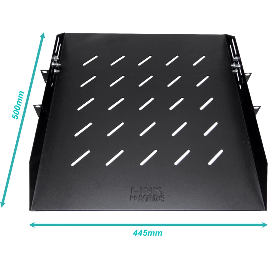 Imagen 1 de LINKMADE 1U 50cm-Fondo Bandeja Central Ventilada Ajustable Negra
