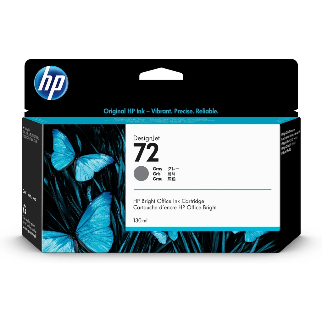 Imagen 2 de Cartridge HP 72 Gris Comp DesignJet T610 T620 T770 T1100 T1200 T120 130ml