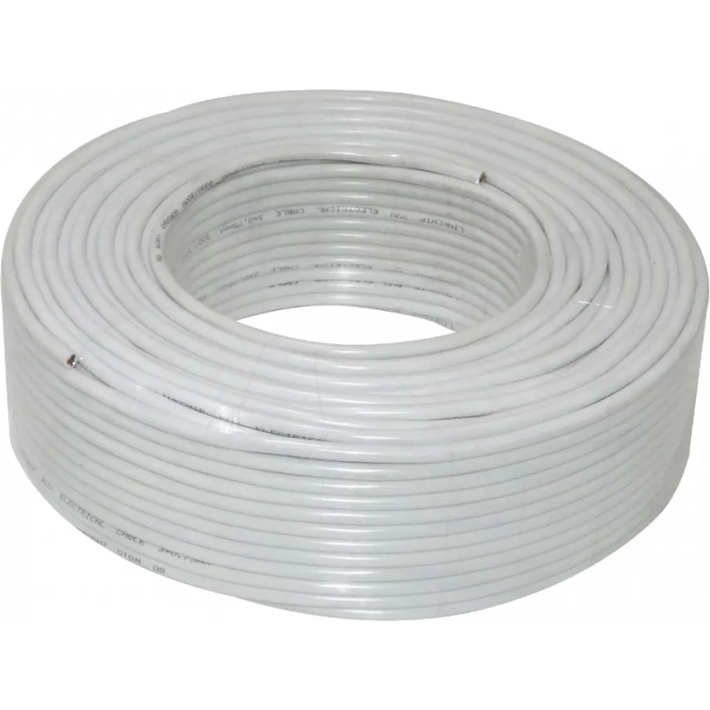 Blanco 3x0,75mm 100mt Cable Electrico RVV 4-6AMP 3x0.75mm PVC