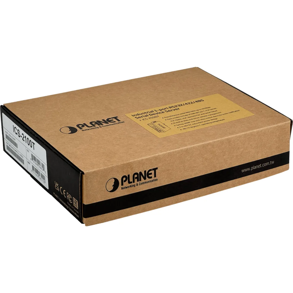 PLANET industrial 1-100 1-DB9 RS232 RS485/422 req12-48V SerialEthernet
