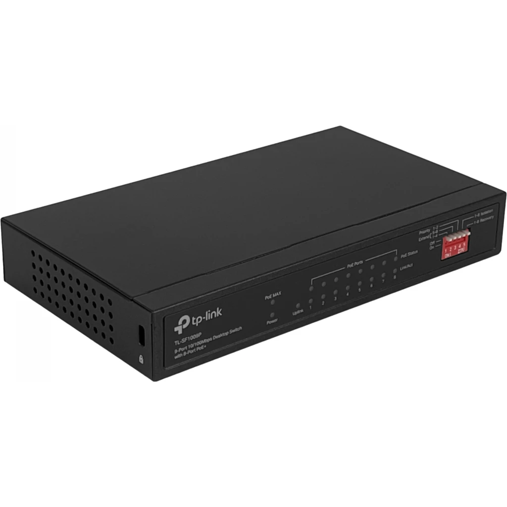 Imagen 2 de Switch TP-Link TL-SF1009P 8+1 Puertos (AUTO MDI/MDIX, 1.8 Gbps, PoE+, 65W)