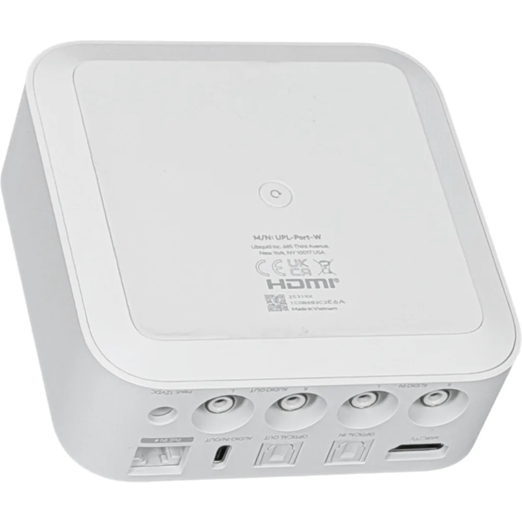 UBIQUITI Blanco 4-RCA eARC 2-Optico 1-100 USBC Reproduce Audio Digital