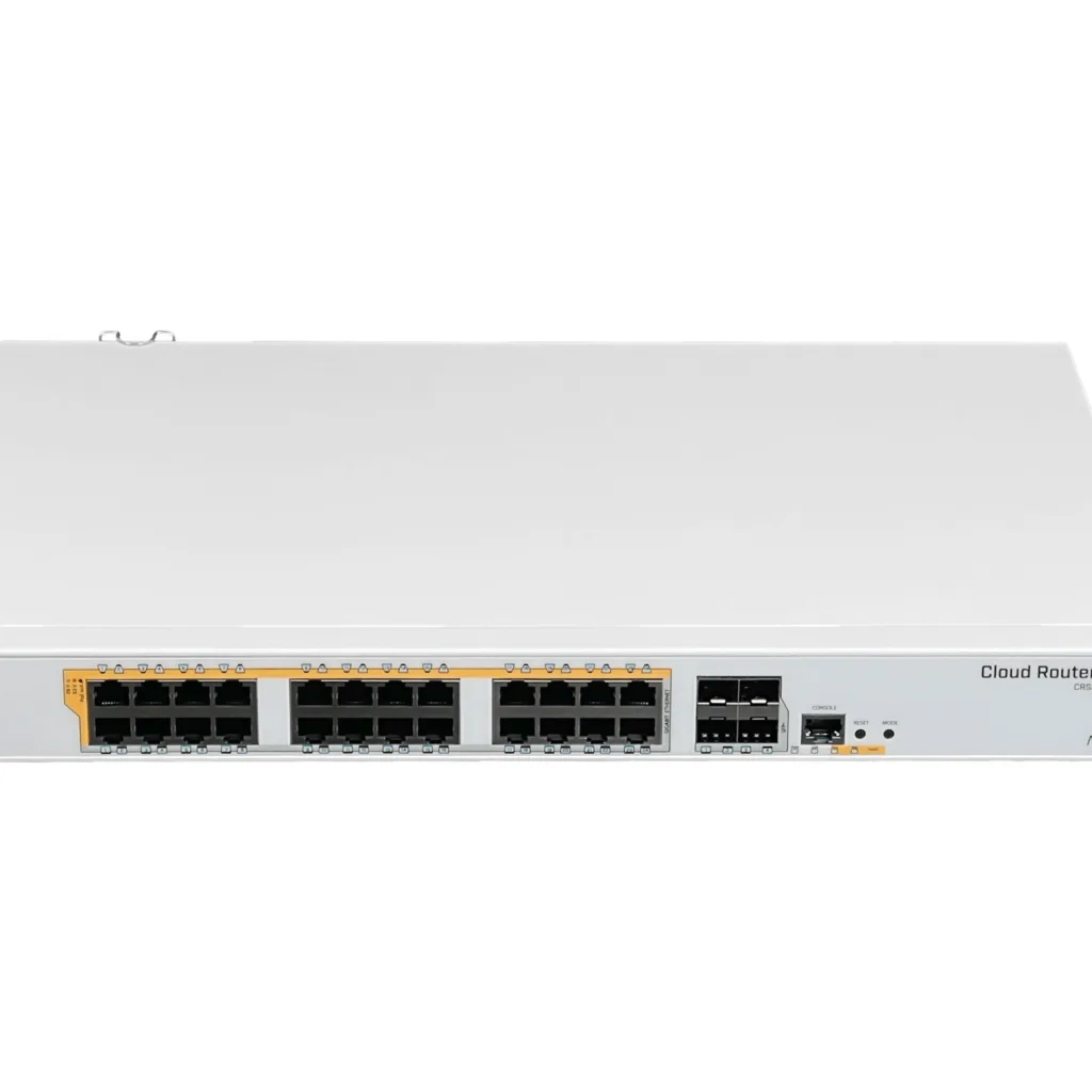 Imagen 5 de Switch MikroTik CRS328-24P-4S+RM 4 SFP+10GG 24-1000 PoE RS232-RJ45 Layer3 RackL5