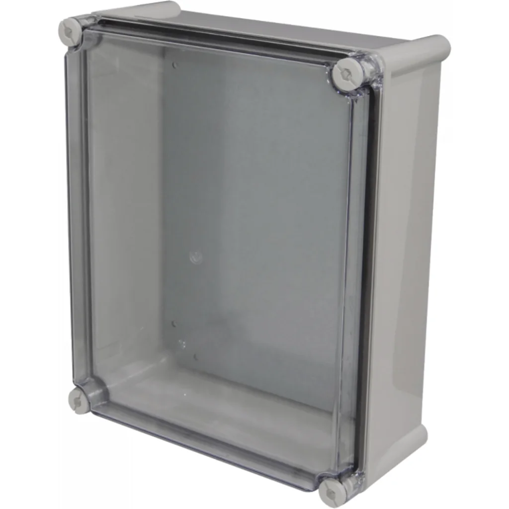 Imagen 1 de TIBOX 340x280x130mm Caja ABS IP66 Tapa-Transparente c/Placa-Aluminio