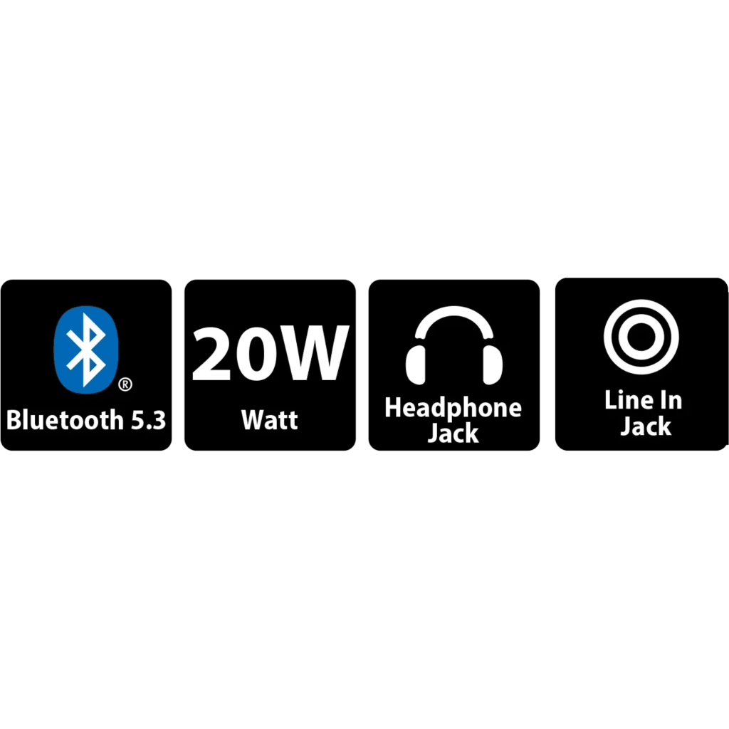 Imagen 6 de Parlantes Bluetooth Genius SP-HF505BT, 20W RMS Madera Dark Brown