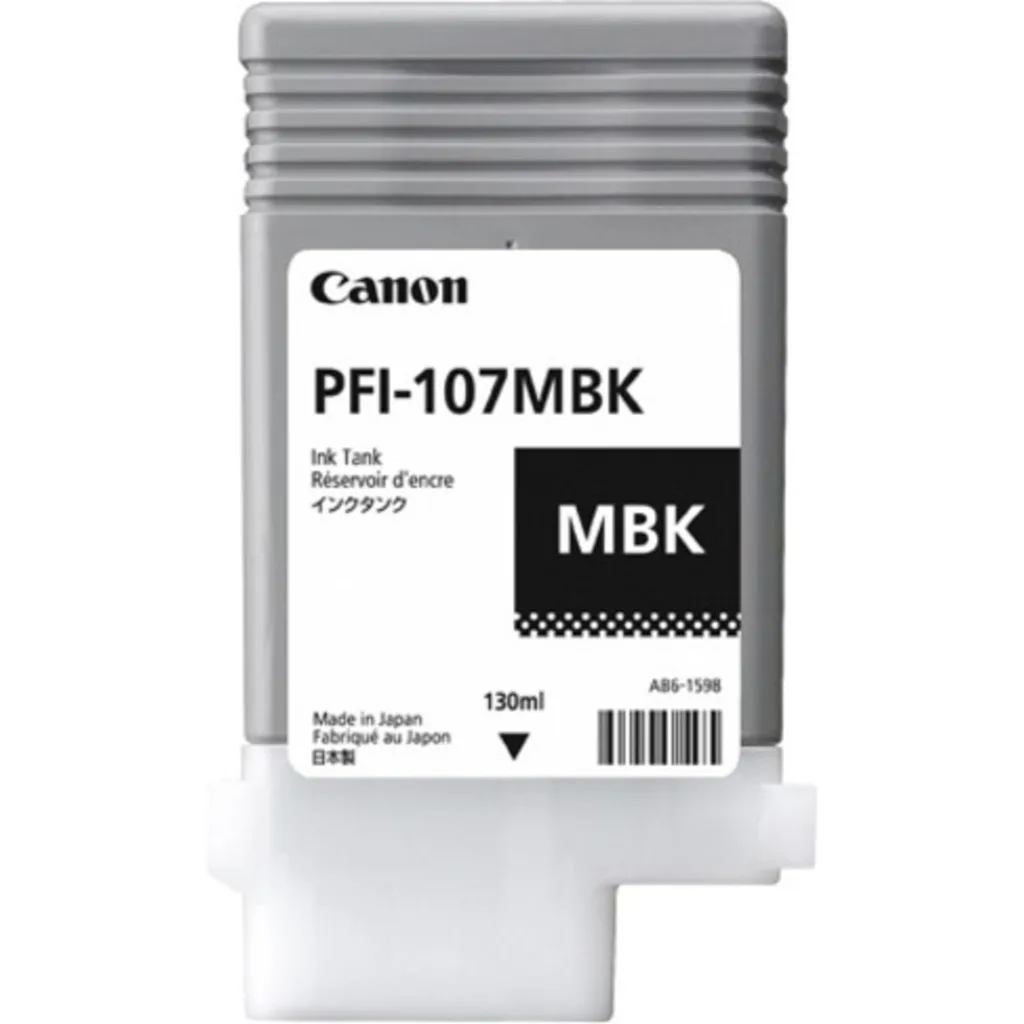 Cartridge Canon PFI-107MBK Nego Mate Tinta Imp imagePROGRAF680/685/780/785 130ml
