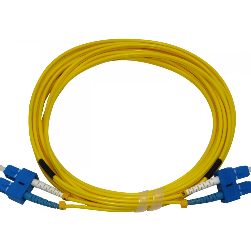 Imagen 2 de 5mt SC-SC MonoModo SM Duplex Jumper Cable Fibra 3.0mm 9/125