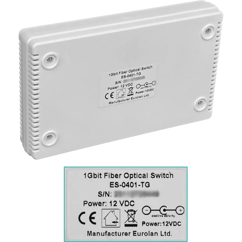 Imagen 1 de EUROLAN Switch Fibra 4-SFP 2-1000 no-Admin inc-12V 155x100x30mm