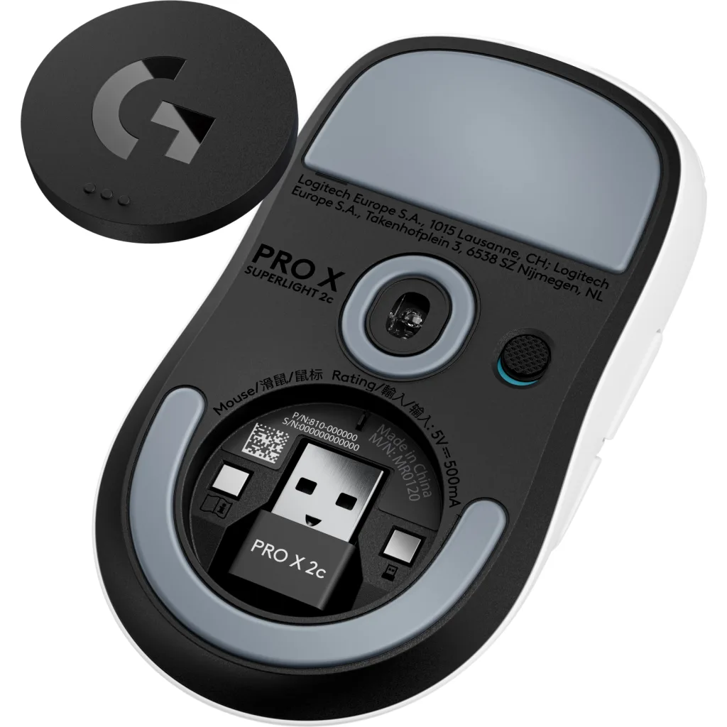 Imagen 2 de Mouse Gamer Inalámbrico Logitech Pro X SuperLigth 2C SenHero 2 LIGTHFORCE Blanco