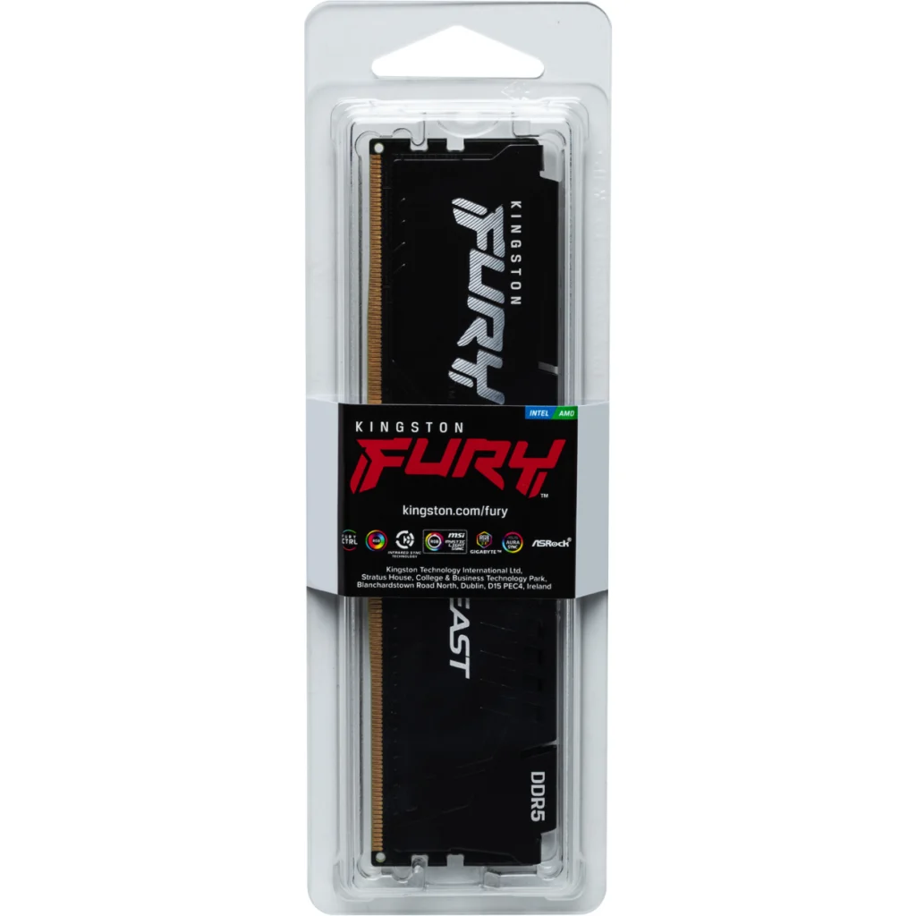Imagen 4 de Memoria RAM 64GB DDR5 5600MHz DIMM CL36 Non-ECC 1.25v 288p KingstonFuryBeastBlac