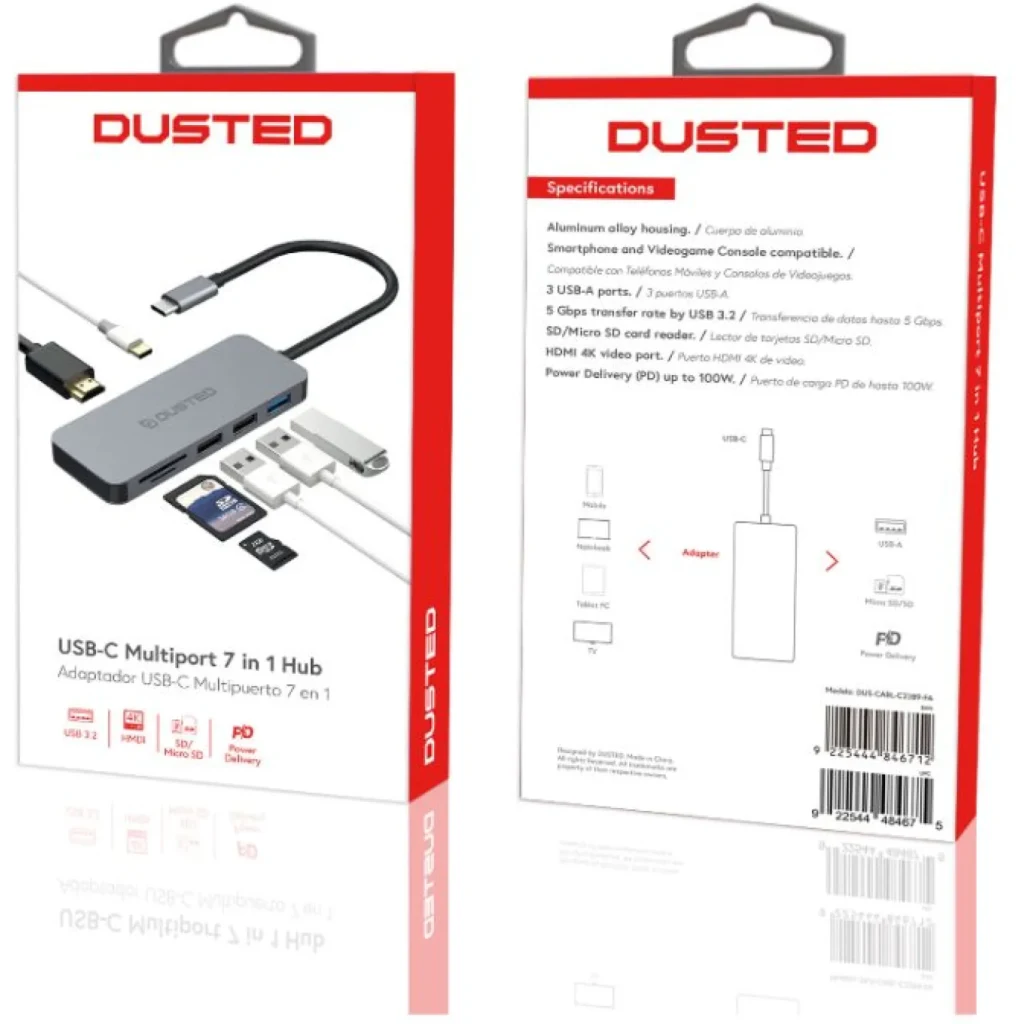 Imagen 4 de HUB USB-C Multipuerto USB-A, micro SD/SD, HDMI, PD Dusted