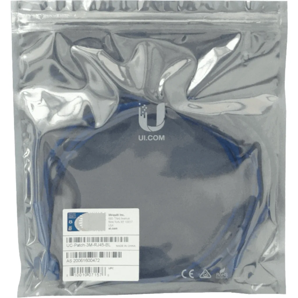 Imagen 1 de UBIQUITI Azul 3mt Cable Cat6 RJ45 300cm U-Cable-Patch-3M-RJ45-BL