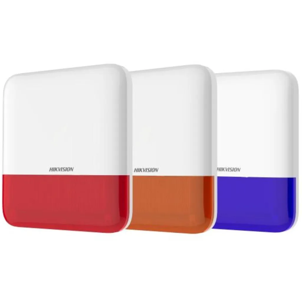 Imagen 1 de Sirena Inalambrica Ext Hikvision Azul Luz
