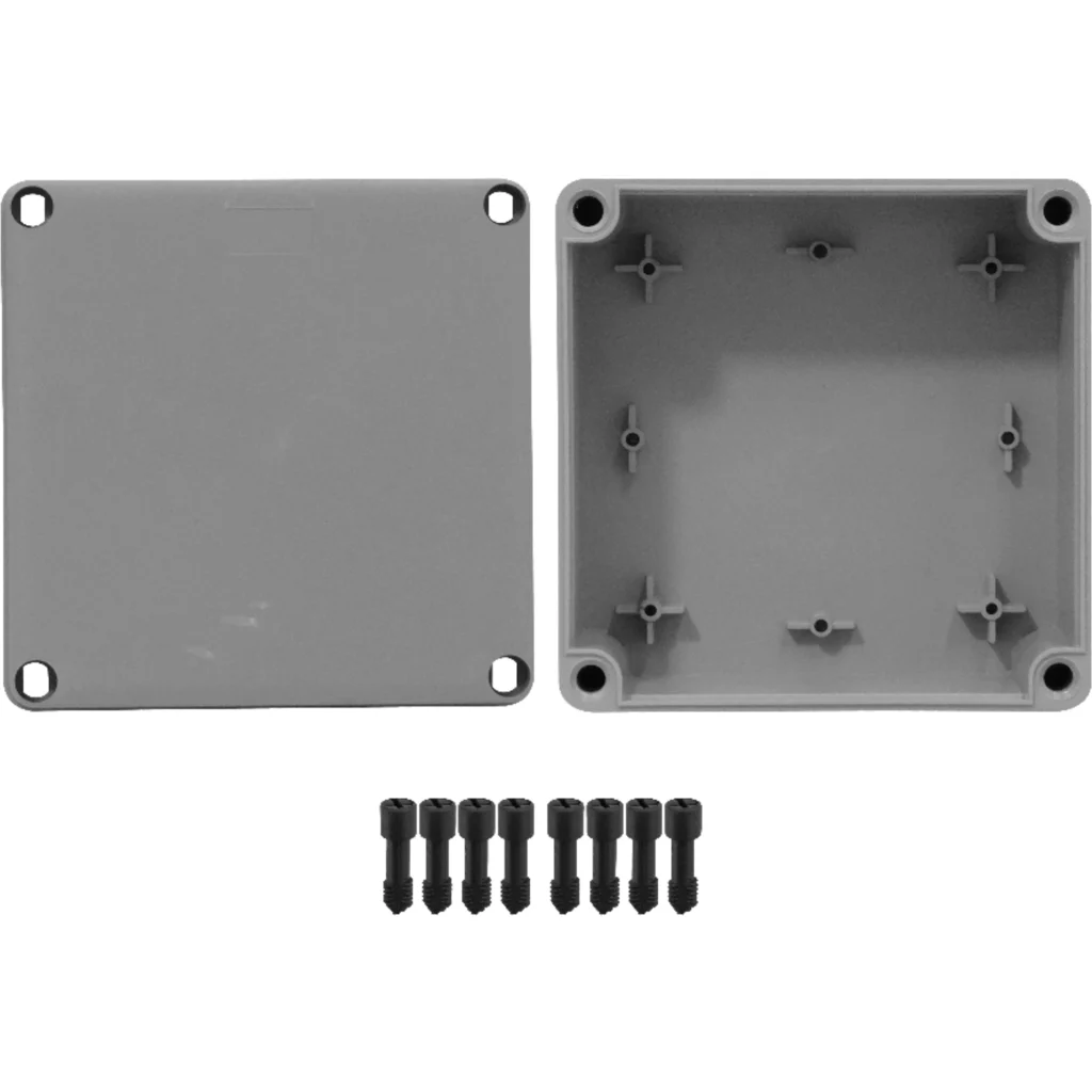 Imagen 2 de LINKCHIP 150x150x80mm Caja Estanca Gris PS 4-Tornillos-PS s/conos