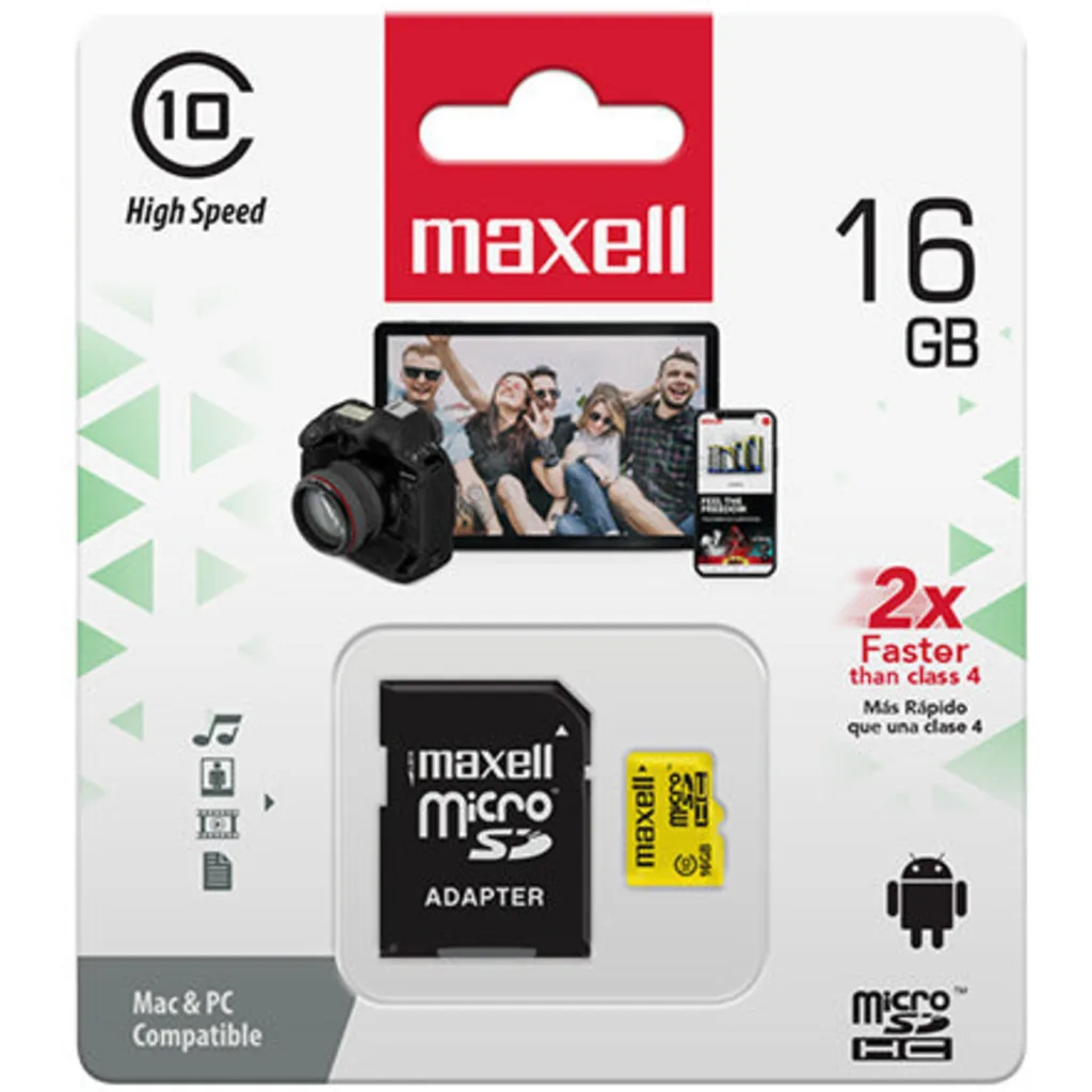 Imagen 3 de Tarjeta microSD Maxell MCSD-16GB CL10