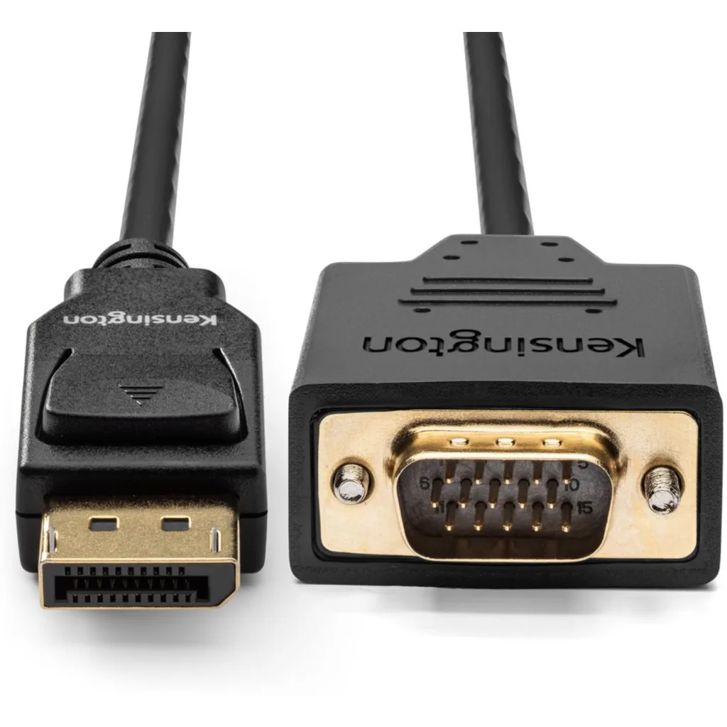 Imagen 1 de Cable Adaptador DisplayPort a VGA M/M hasta 1080p 1.8mts Negro KENSINGTON