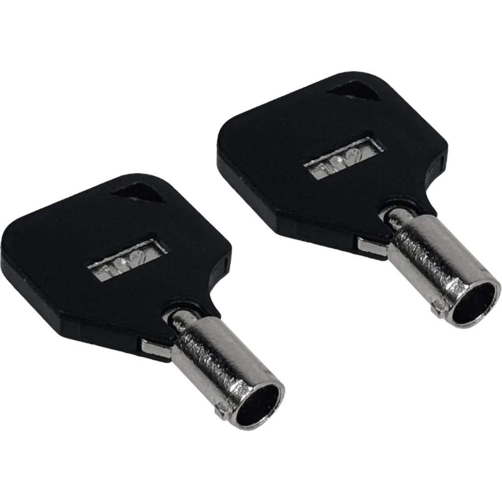 Imagen 2 de Chapa Electrica 2-Pin 12mm Llave Seguridad req-Soldar-Cables 0,5A 250V