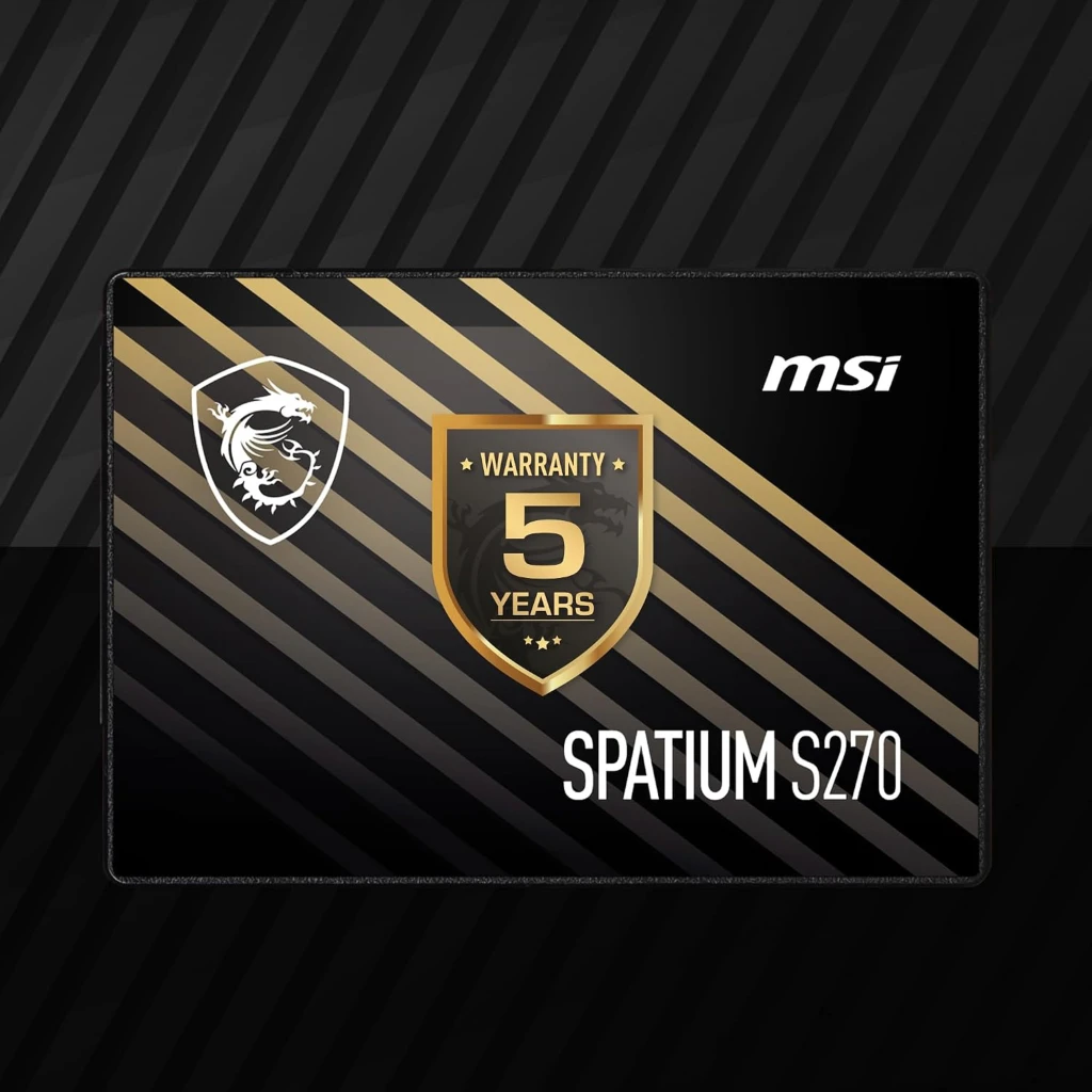 Imagen 5 de Unidad SSD MSI Spatium S270 480GB 2.5" 7mm SATA 3D NAND Lectura Hasta 500Mbps