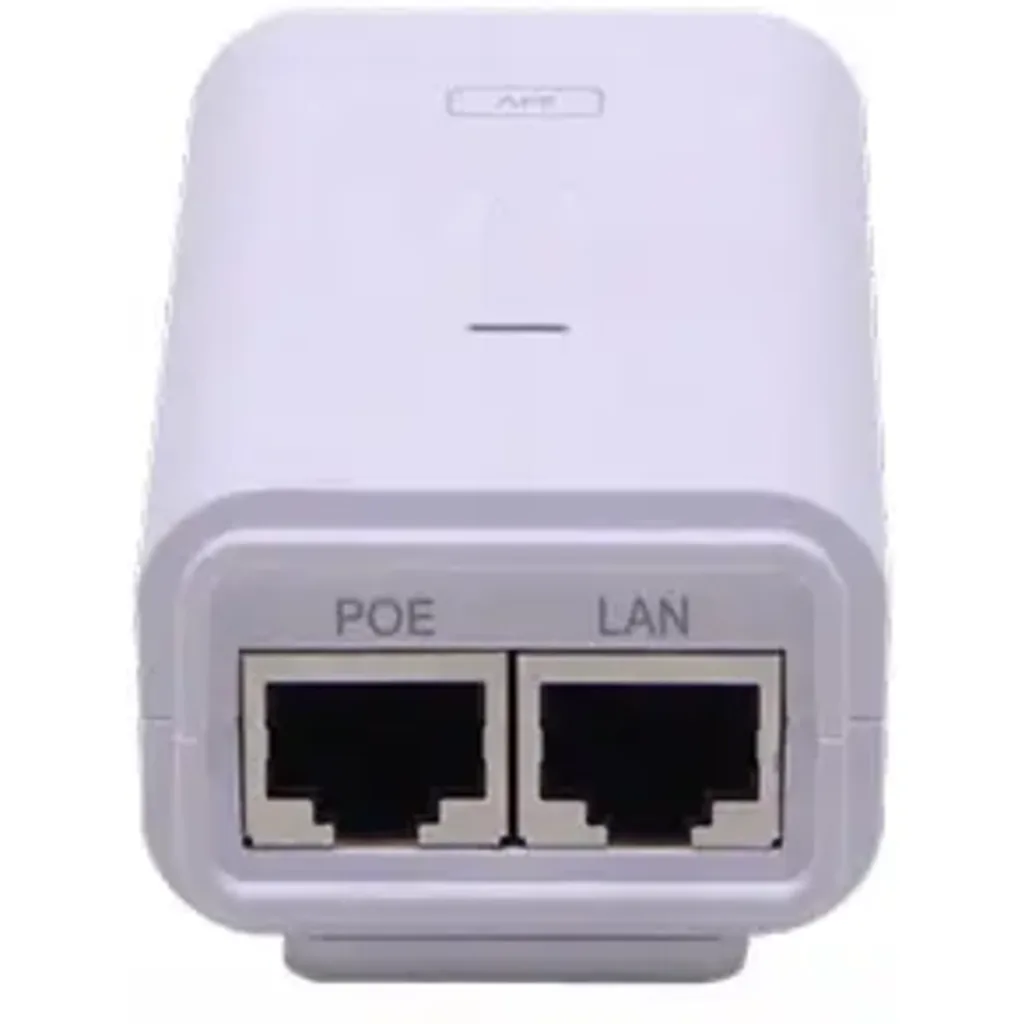 Imagen 1 de Adaptador PoE Ubiquiti de 24 VDC, 0.3 A Puerto LAN: (1) 10/100/1000 Mbps.