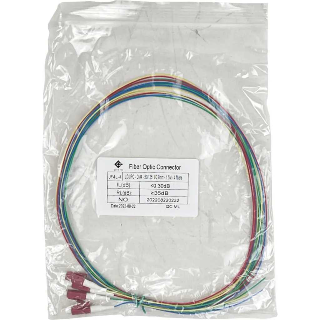 Imagen 1 de LC/UPC OM4 Multimodo 1,5mt 4-Unidades Pigtail 50/125um 0,9mm 150cm