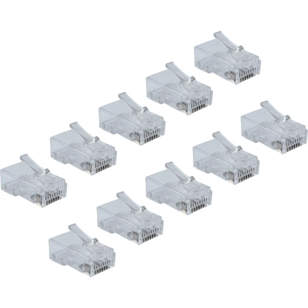 10-unids Sin-guia p/Unifilar Cat6 UTP Conector RJ45