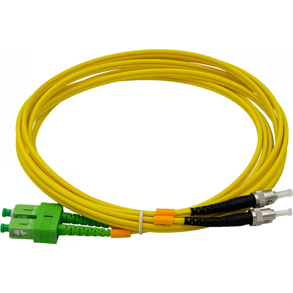 Imagen 2 de 3mt SC/APC-ST/UPC MonoModo SM Duplex Jumper Cable Fibra 9/125um 3mm