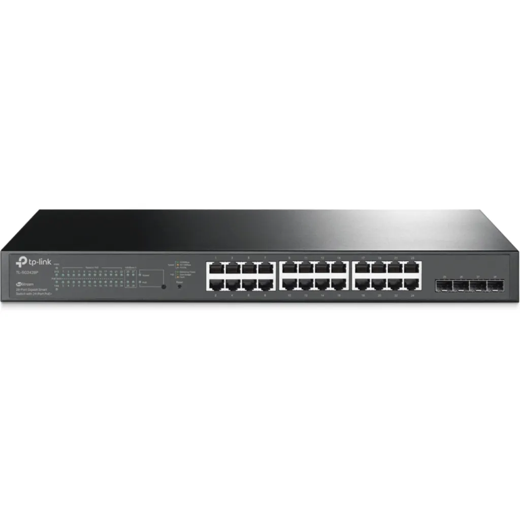 Switch TP-link TL-SG2428P JetStream 24 Puertos Gigabit (PoE+) 4x SFP Montaj Rack