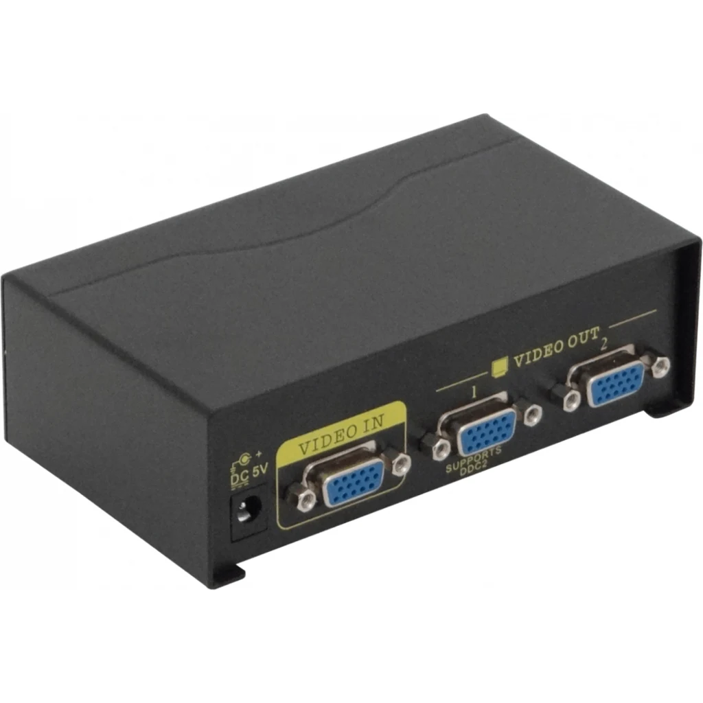 Imagen 2 de VGA-2502 Video Splitter 2-VGA-H 1-VGA-M 250MHz inc-9V/1A