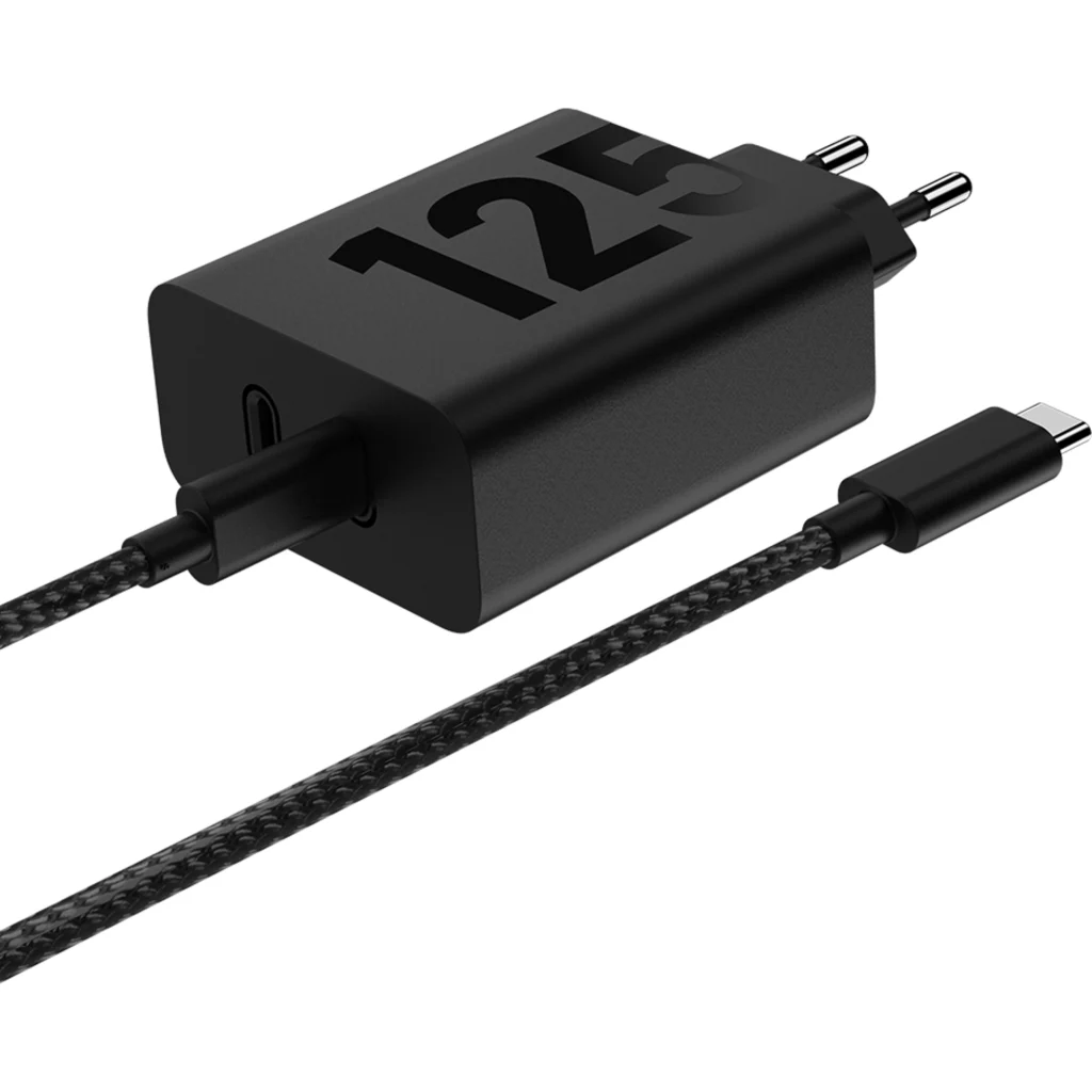 Imagen 4 de Cargador Celular Motorola 125W Doble USB-C Cable 2mts Color Negro