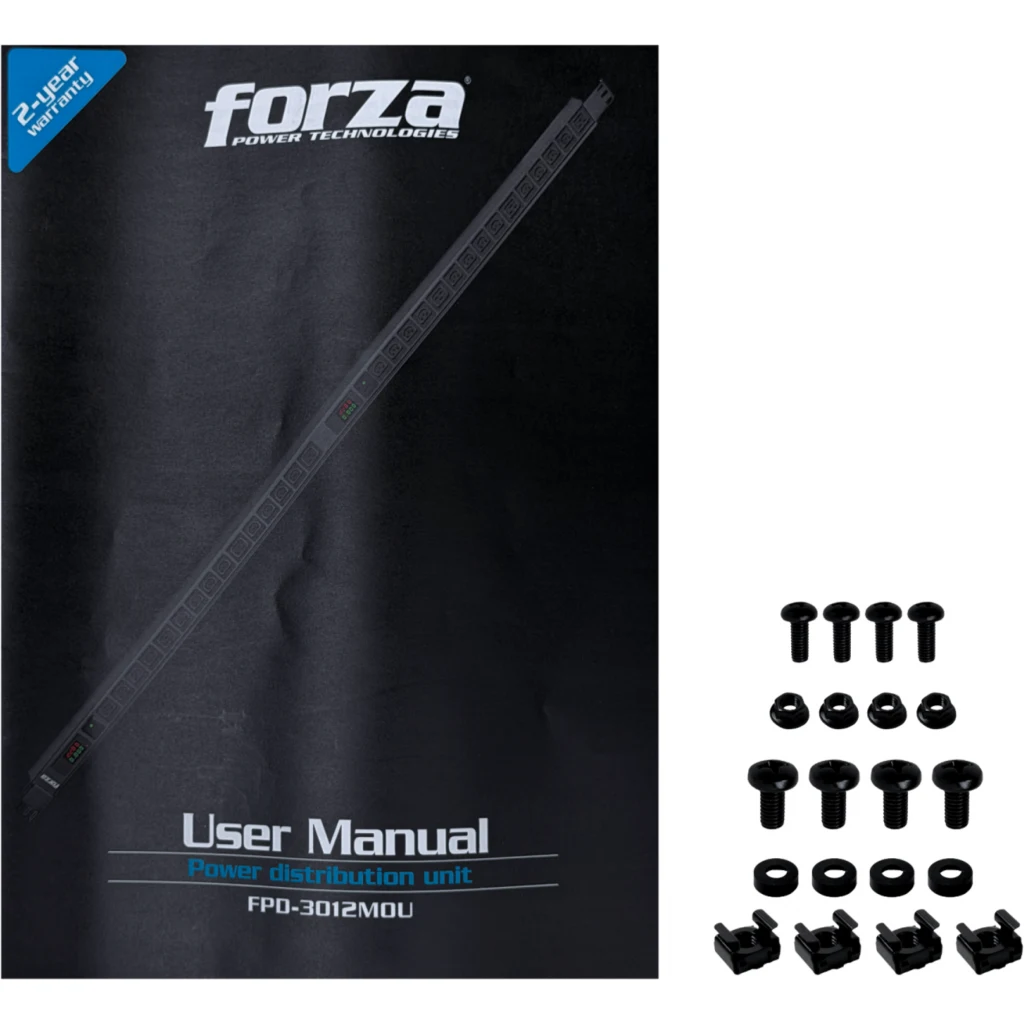 Imagen 2 de FORZA Vertical 6000W 24-C13 6-C19 Pantalla LCD 2-Mide/Volt-Amp 