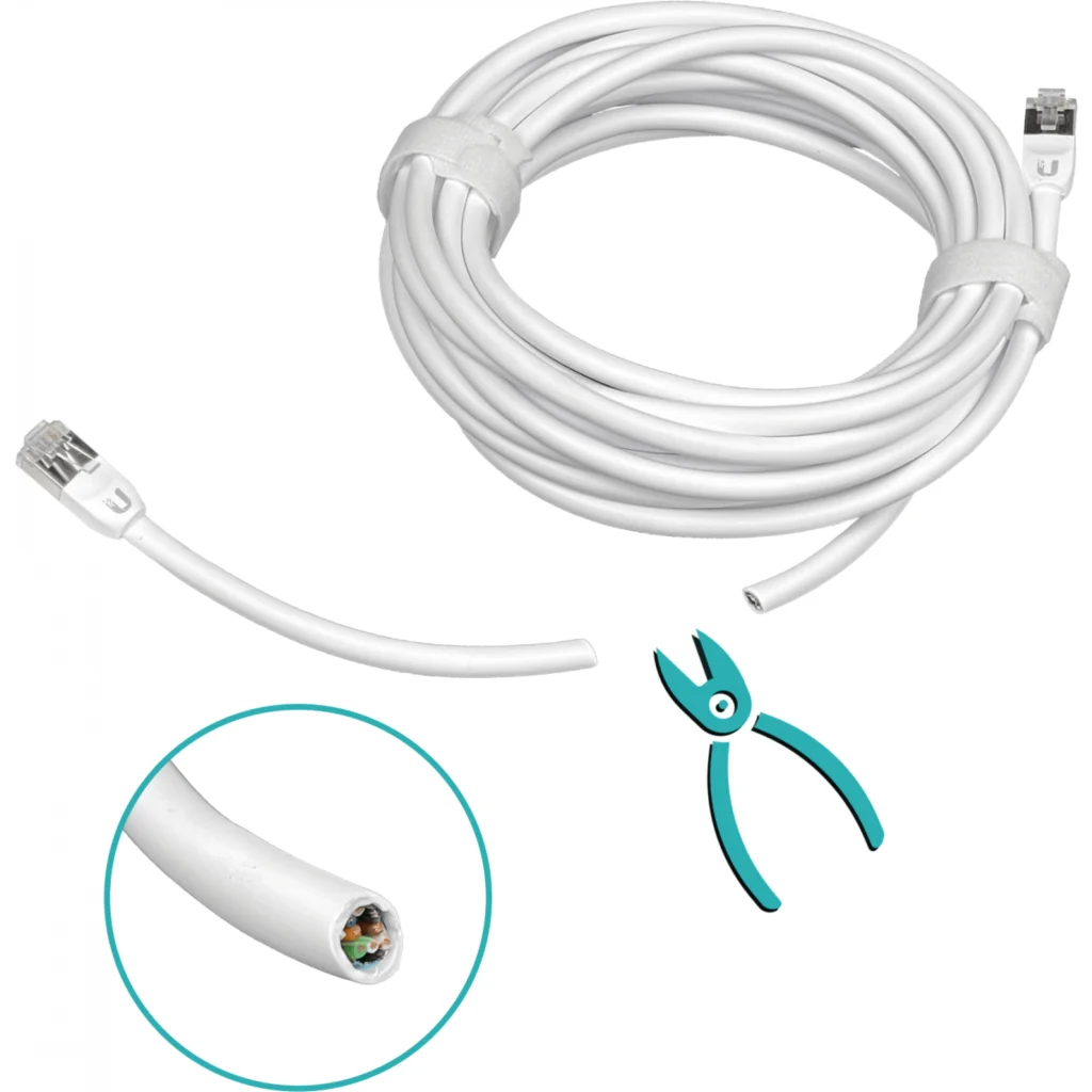Imagen 4 de Cable de Red Ubiquiti Cat5e F/UTP UACC Outdoor 5mts BLANCO