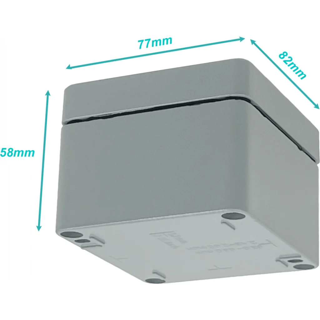 Imagen 1 de Caja 80x75x59mm IP66 Aluminio Grueso 4-Tornillos 2-Aletas