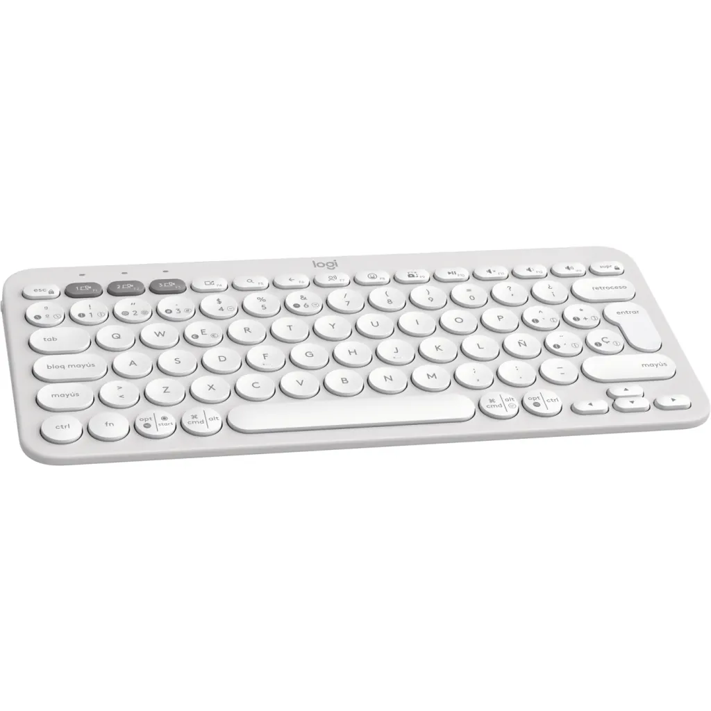 Imagen 3 de Teclado Inalámbrico Logitech Pebble Keys 2 K380S Bluetooth Dongle USB Blanco
