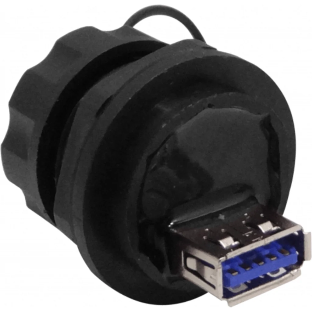 Industrial USB3.0 A-A USB-AH-AH Negro Plastico c/Tapa p/1pulg 25-27mm