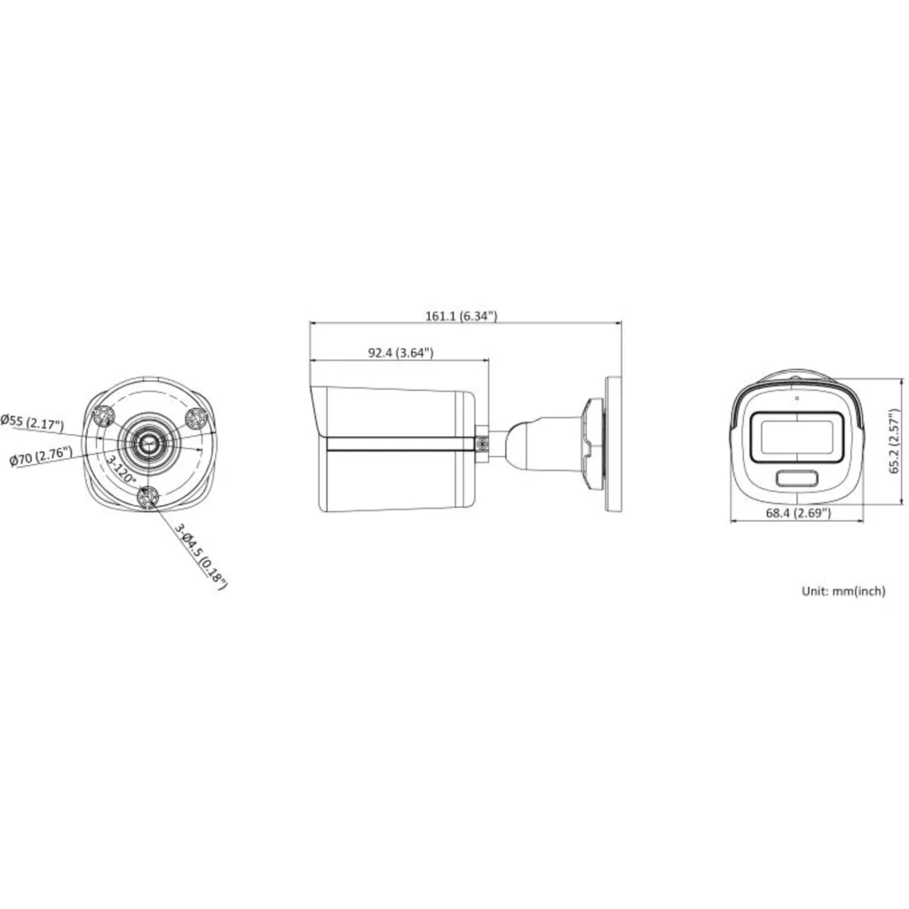 Imagen 3 de Camara Bullet 3K Hikvision  Colorvu LF 2.8mm DL 20 m IP67 DWDR Plast